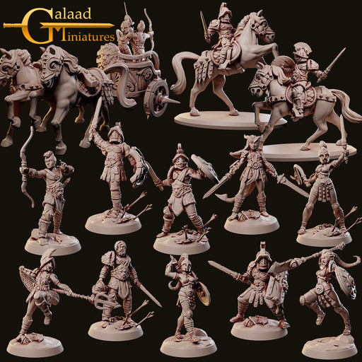 Arena Fighters, 28/32mm resin fantasy miniature, unpainted