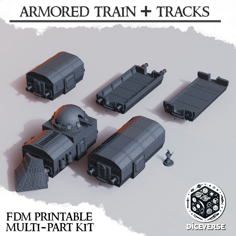 Armoured Train Set | Trench Grimdark | Scenery | Diceverse