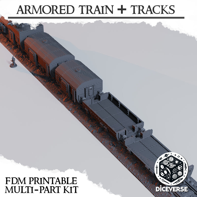 Armoured Train Set | Trench Grimdark | Scenery | Diceverse