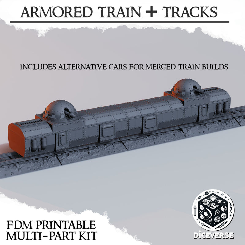 Armoured Train Set | Trench Grimdark | Scenery | Diceverse