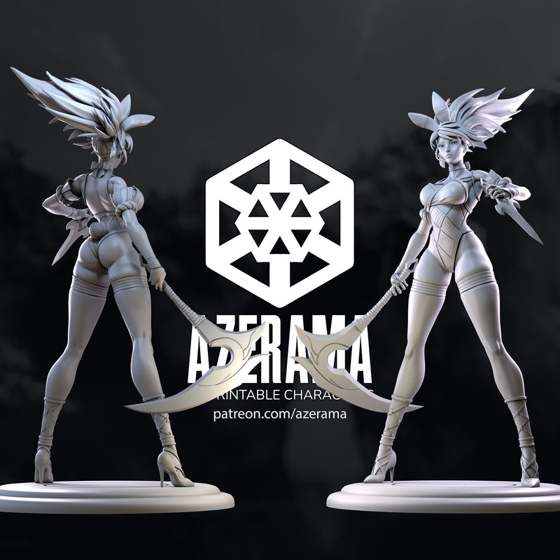 Bunny Akali | Pin-Up Statue Fan Art Miniature Unpainted | Azerama