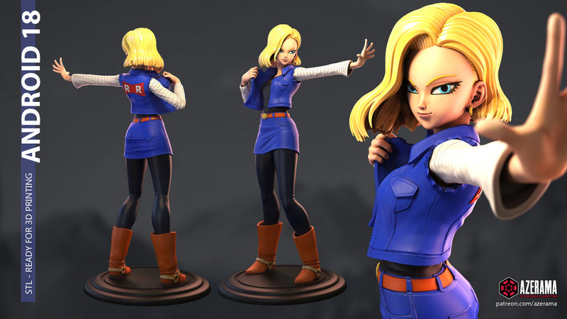 18 | Pin-Up Statue Fan Art Miniature Unpainted | Azerama