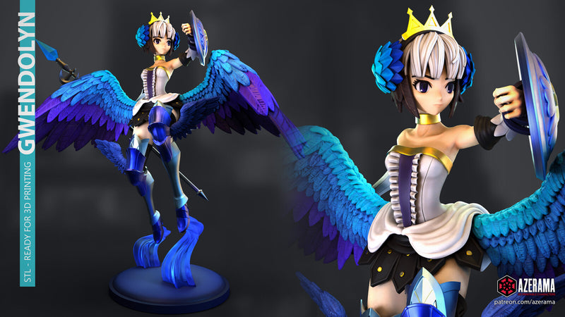 Gwendolyn | Pin-Up Statue Fan Art Miniature Unpainted | Azerama