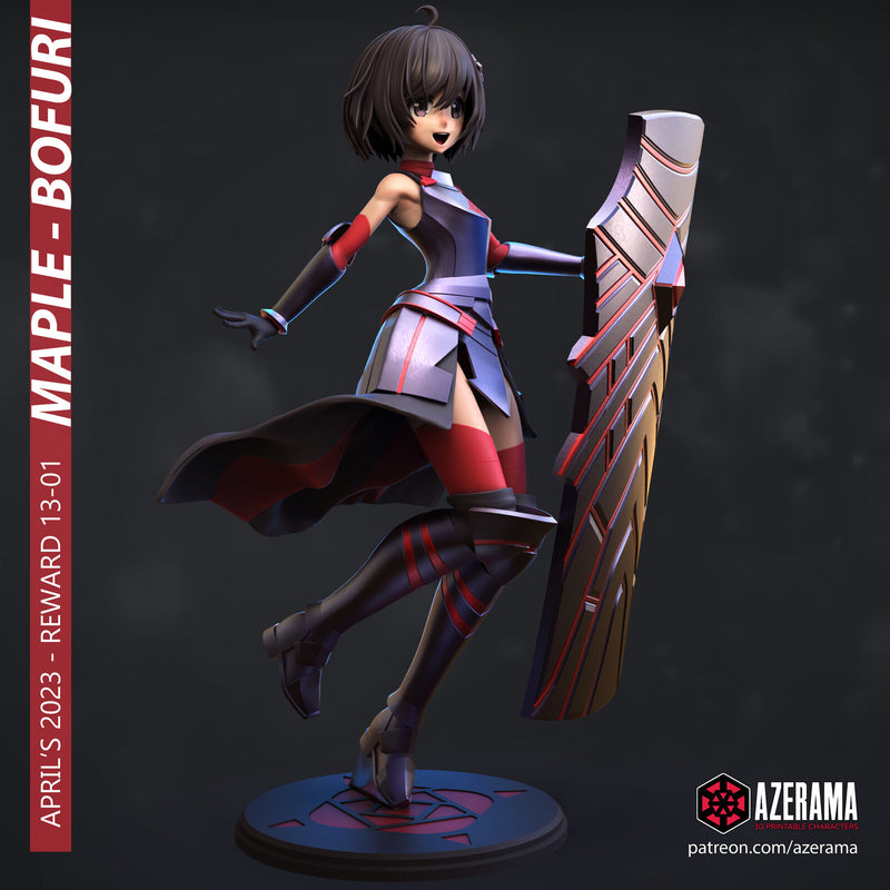 Maple | Pin-Up Statue Fan Art Miniature Unpainted | Azerama