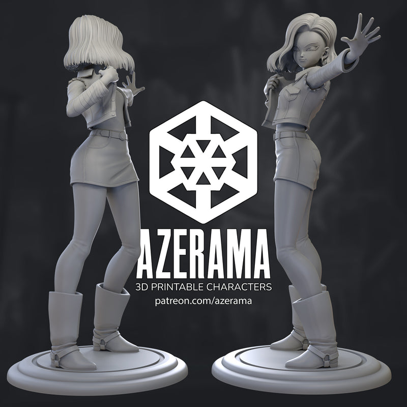 18 | Pin-Up Statue Fan Art Miniature Unpainted | Azerama