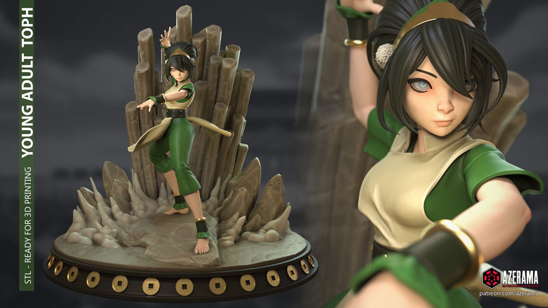 Toph | Pin-Up Statue Fan Art Miniature Unpainted | Azerama