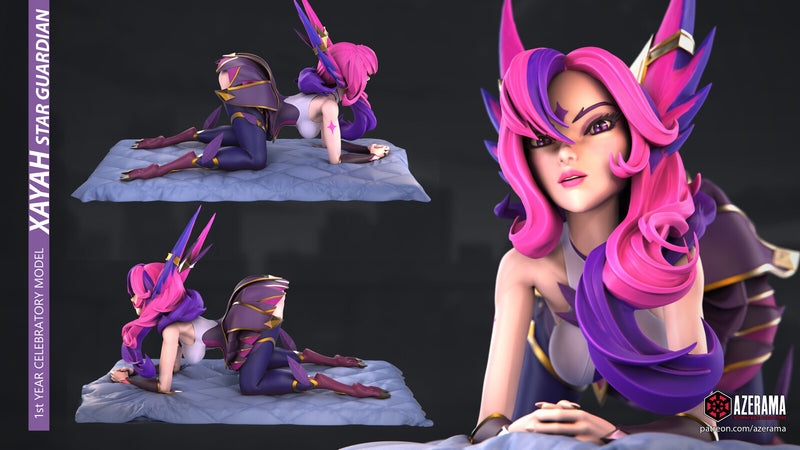 Xayah | Pin-Up Statue Fan Art Miniature Unpainted | Azerama