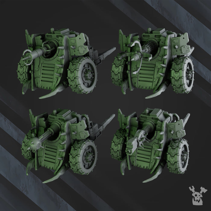 Big Wheelz Gun Plat Miniatures | Orc Marauders | Grimdark Miniature | DakkaDakka