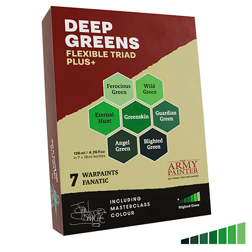Deep Greens Flexible Triad PLUS+ Paint Set | The Army Painter