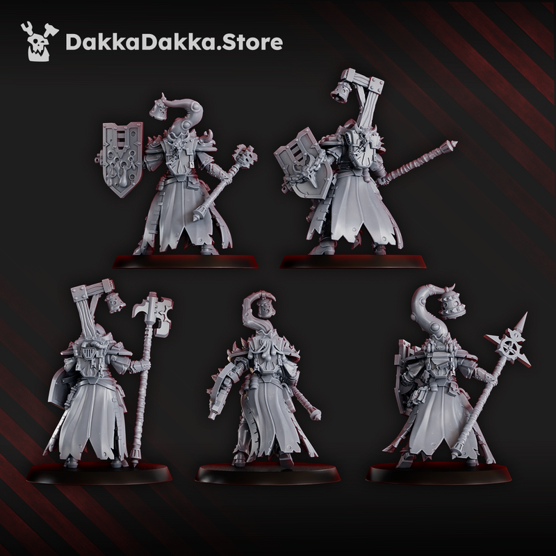 Blightshield Witch Miniatures | Grimdark Proxy Miniature | Ghamak
