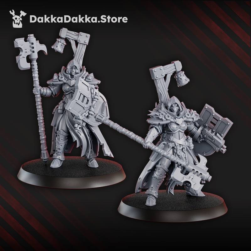 Blightshield Witch Miniatures | Grimdark Proxy Miniature | Ghamak