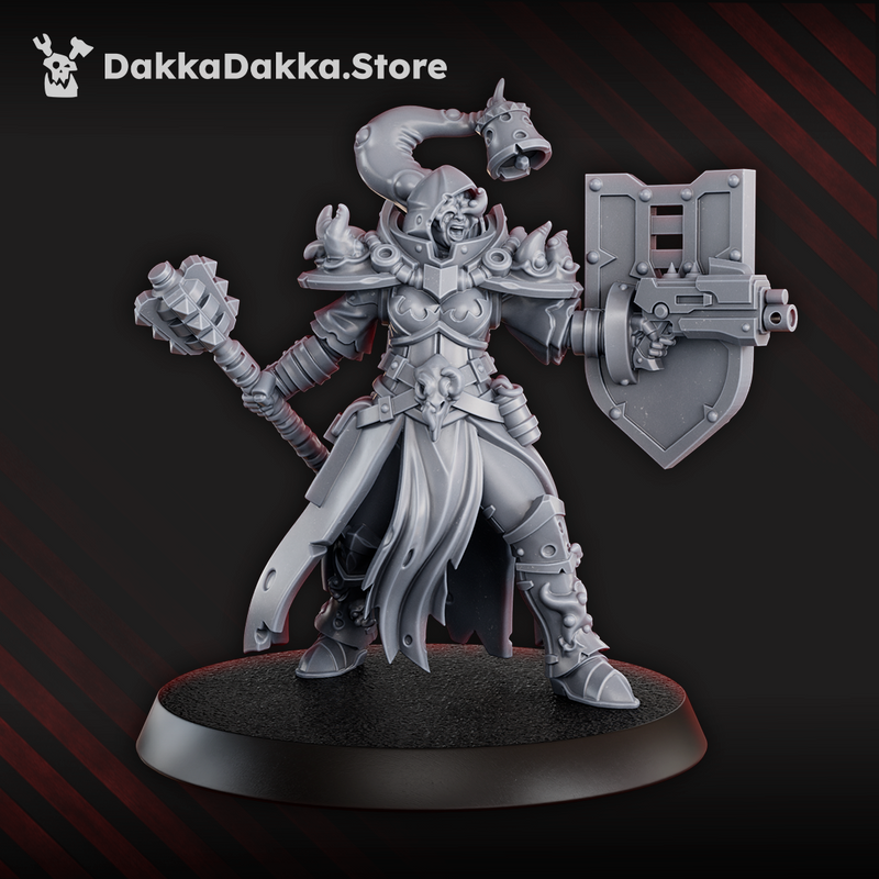 Blightshield Witch Miniatures | Grimdark Proxy Miniature | Ghamak