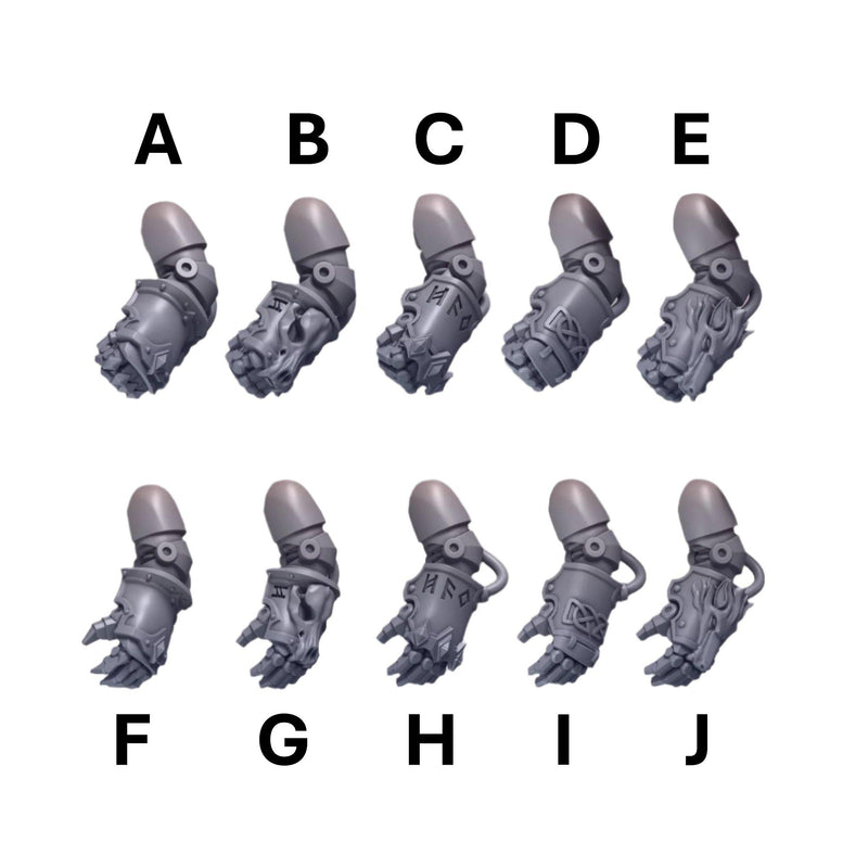 Fists Primal Hounds Conversion Bits For 28mm 32mm Sci-fi Space Knights