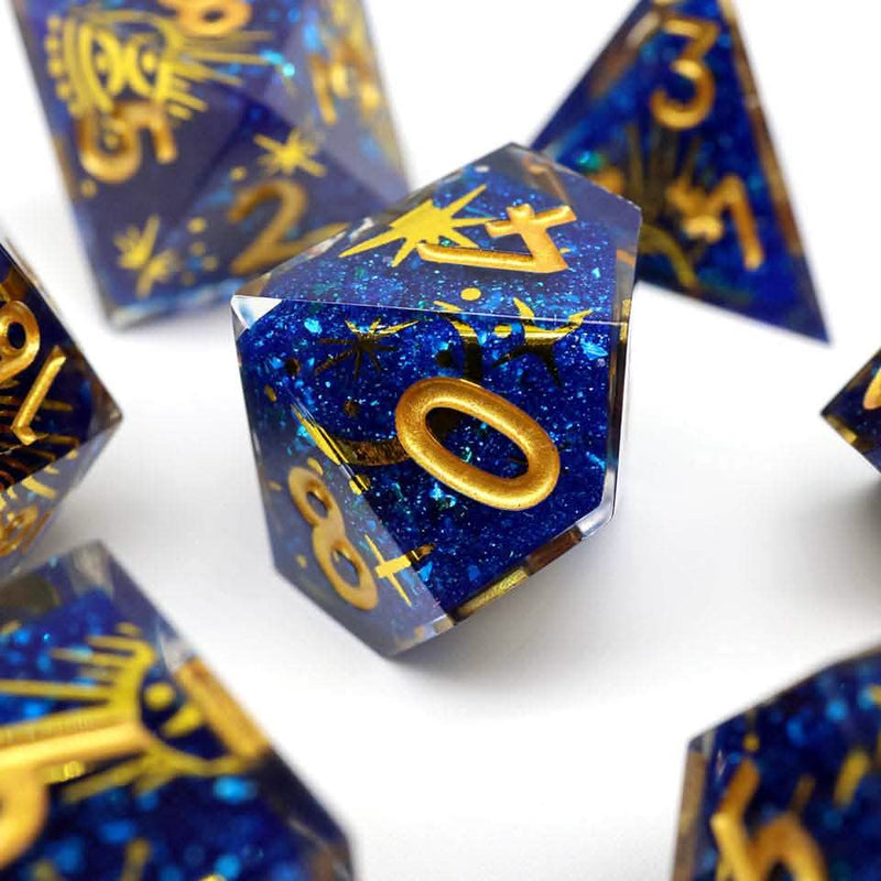 Celestial Body | Sharp Edge Dice | Resin | 7 Piece Set