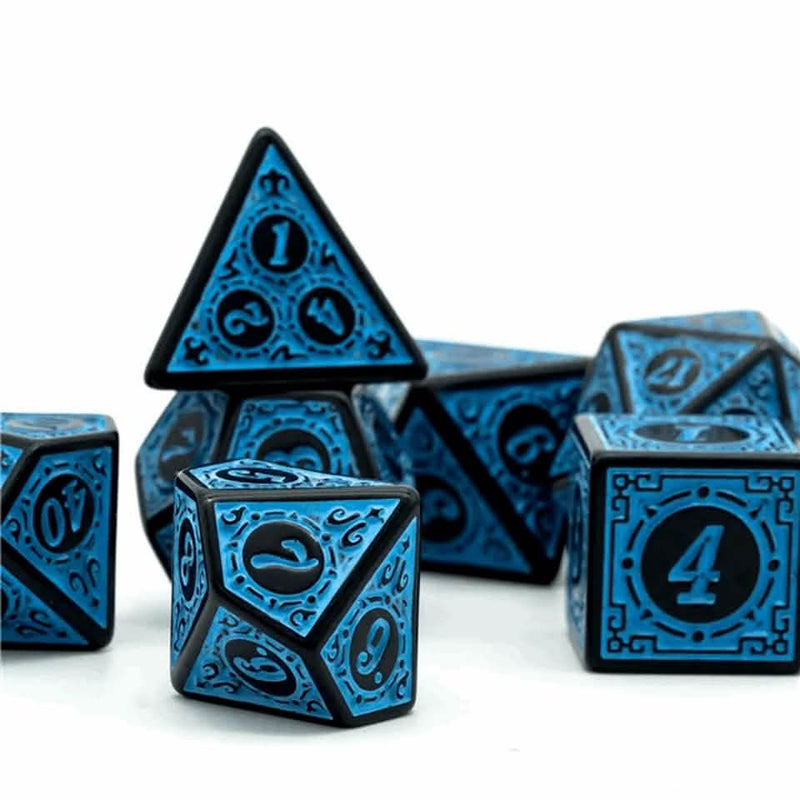 Celestial Runes | Soft Edge Dice | Acrylic | 7 Piece Set