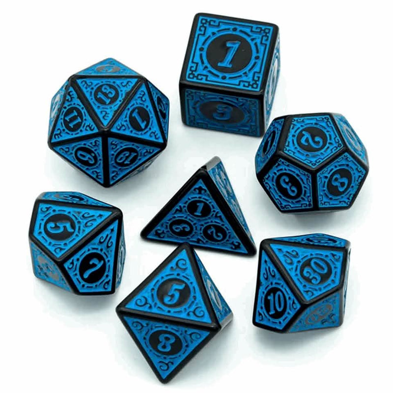 Celestial Runes | Soft Edge Dice | Acrylic | 7 Piece Set