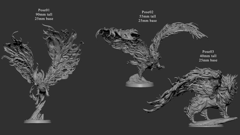 Cinder Lion (Pose 1) | Inferno: All Shall Burn | Fantasy Miniature | Mini Monster Mayhem