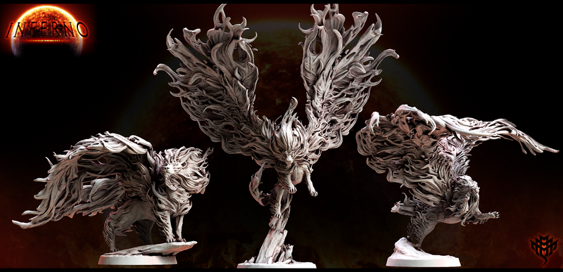 Cinder Lion Miniatures | Inferno: All Shall Burn | Fantasy Miniature | Mini Monster Mayhem