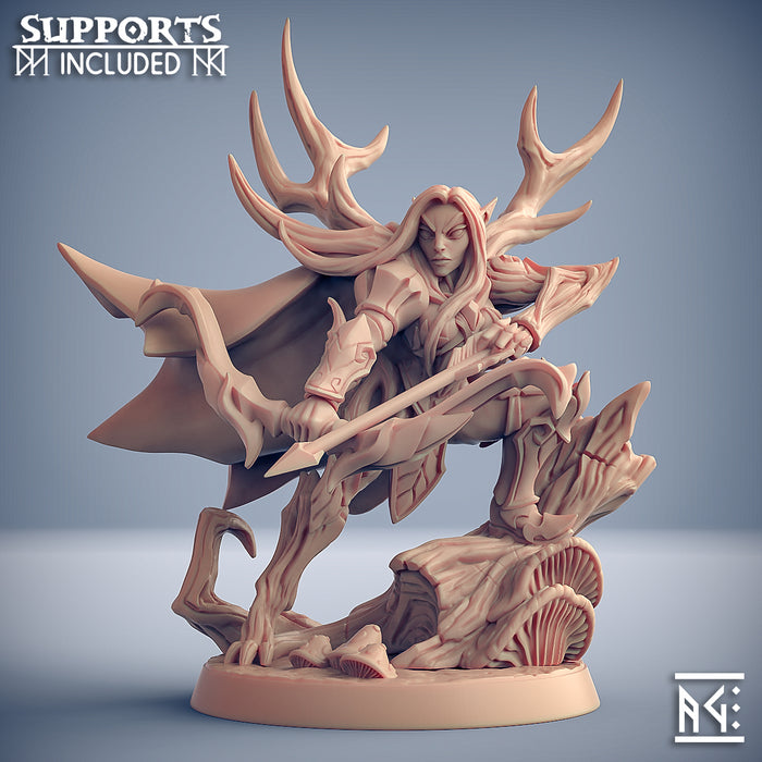 Elven Hero Feralia the Stag | Sylvan Knights | Fantasy D&D Miniature | Artisan Guild