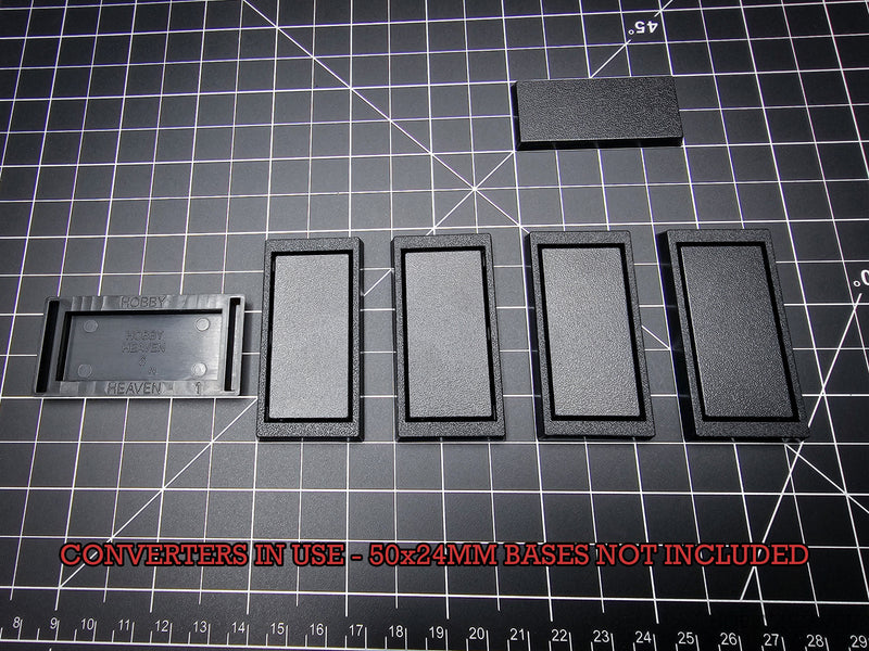 50x24mm to 60x30mm Rectangle Bases Converters ABS Plastic
