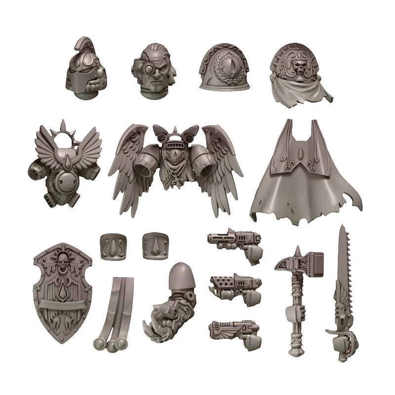 Crimson Lords Hero Upgrade Pack | Conversion Bits For 28mm 32mm Sci-fi Space Knights