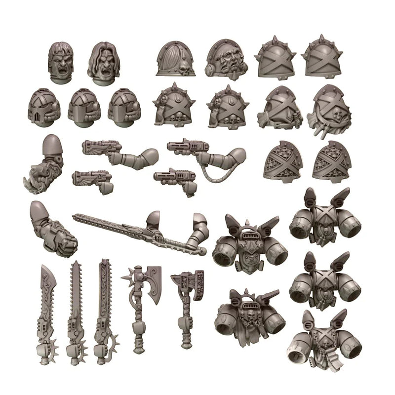 Crimson Lords Rage Upgrade Pack | Conversion Bits For 28mm 32mm Sci-fi Space Knights
