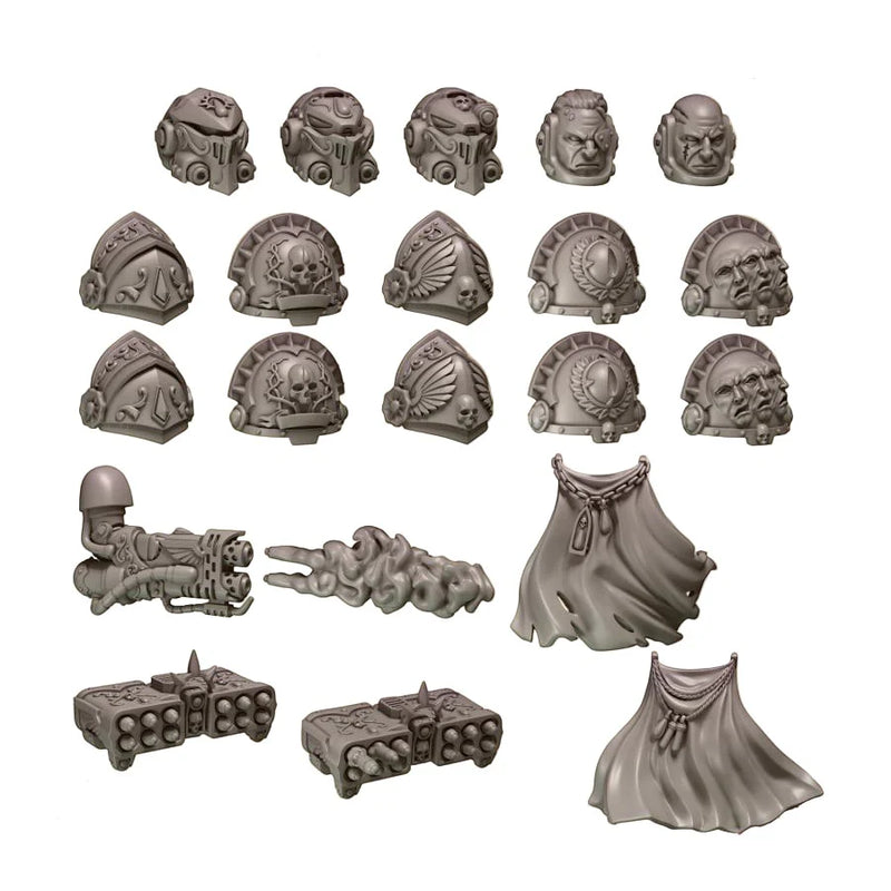 Crimson Lords Big Armour Upgrade Pack | Conversion Bits For 28mm 32mm Sci-fi Space Knights