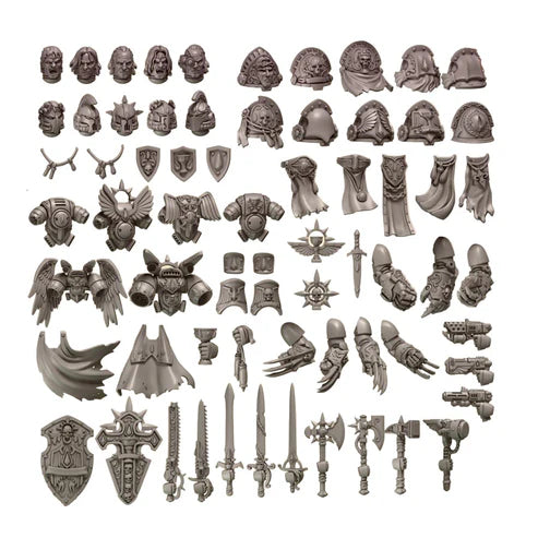 Crimson Lords Squad Upgrade Pack | Conversion Bits For 28mm 32mm Sci-fi Space Knights
