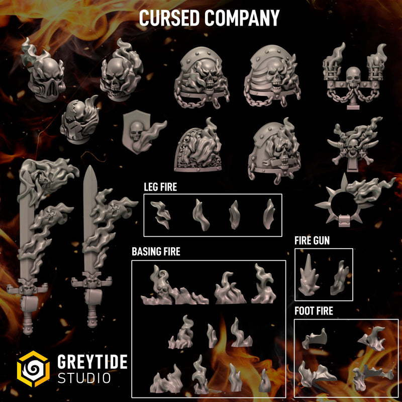 Cursed Company Upgrade Pack | Conversion Bits For 28mm 32mm Sci-fi Space Knights