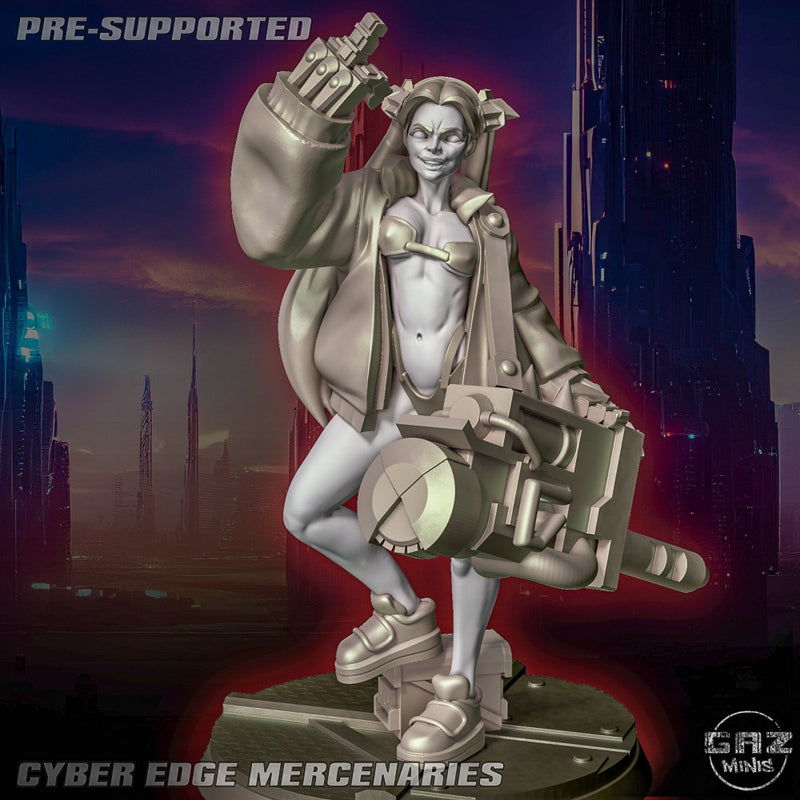 Becca | Cyber Edge Mercenaries Miniatures | Sci-Fi Pin-Up | Gaz Minis TabletopXtra