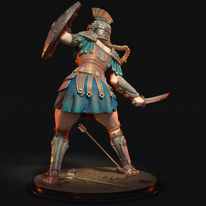 Greek Warrior | Pin-Up Statue Fan Art Miniature Unpainted | Torrida Minis
