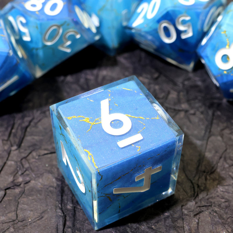 Azure Aegis | Art Core Dice | 7 Piece Set