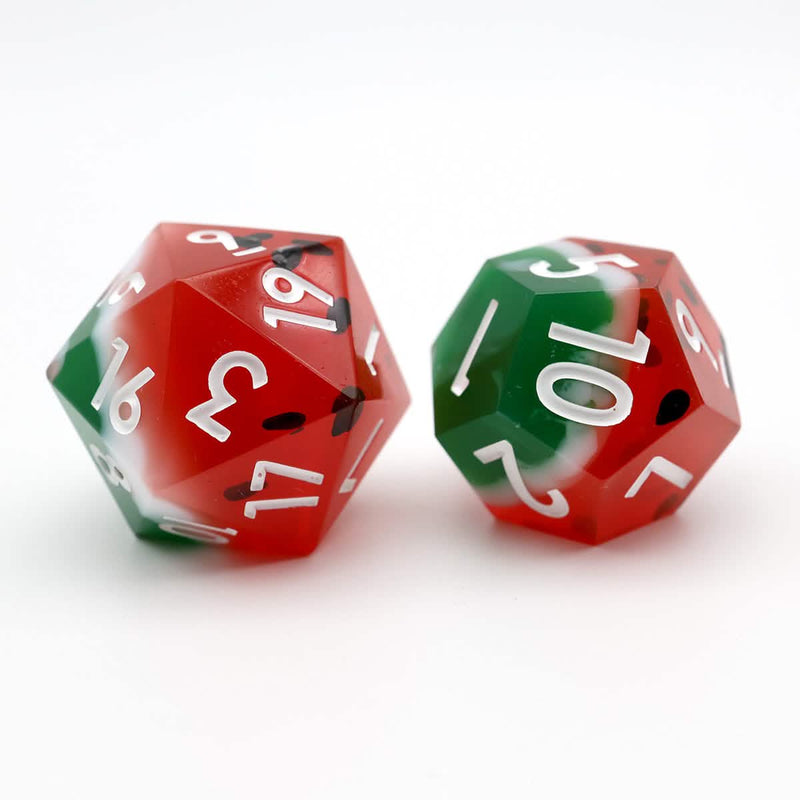 Watermelon Sugar | Sharp Edge Dice | Resin | 7 Piece Set