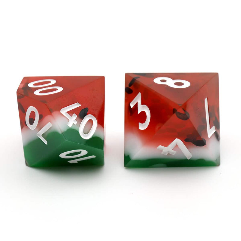 Watermelon Sugar | Sharp Edge Dice | Resin | 7 Piece Set