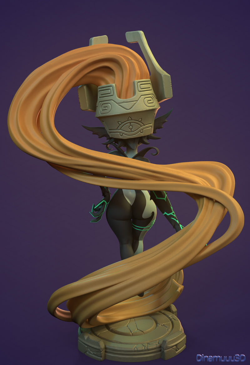 Midnight Imp | Pin-Up Statue Fan Art Miniature Unpainted | Dinamuu3D