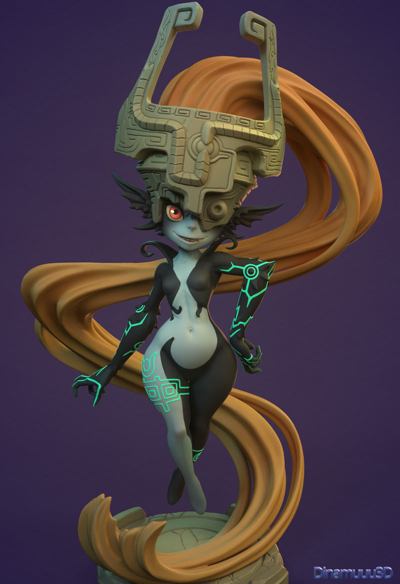 Midnight Imp | Pin-Up Statue Fan Art Miniature Unpainted | Dinamuu3D