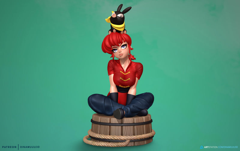 Ran Half | Pin-Up Statue Fan Art Miniature Unpainted | Dinamuu3D