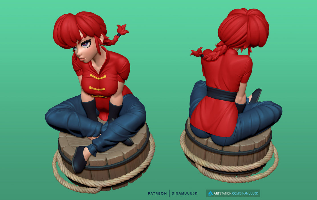 Ran Half | Pin-Up Statue Fan Art Miniature Unpainted | Dinamuu3D