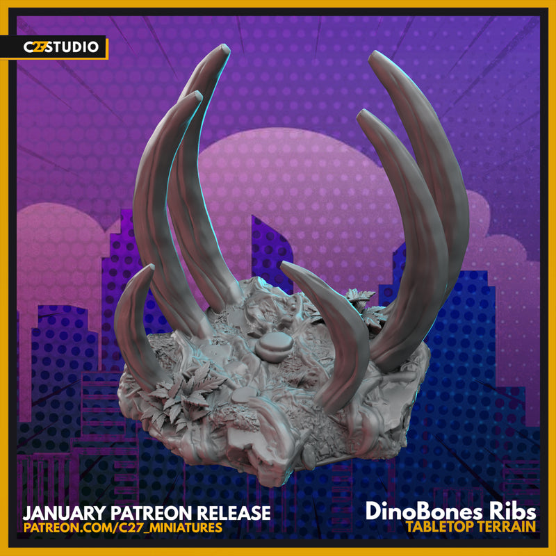 Dino Bones Ribs| Terrain | C27 Studio
