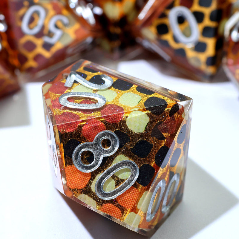 Cindercoil | Art Core Dice | 7 Piece Set
