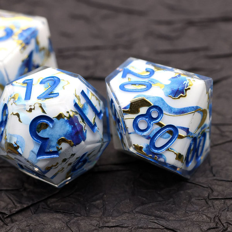 Divine Marble | Art Core Dice | 7 Piece Set