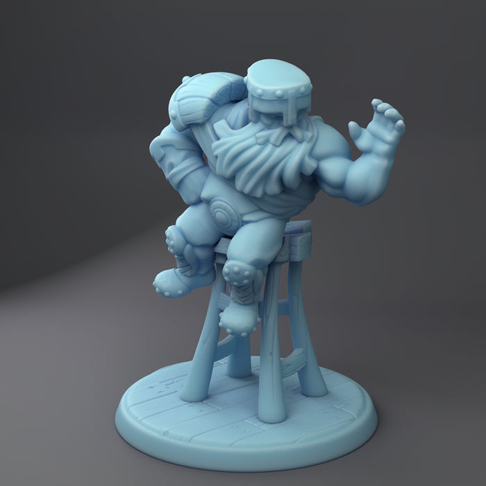 Dwarven Arm-Wrestler Dorf | Tavern Miniature | Twin Goddess Miniatures