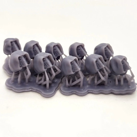 10x Space Warrior Helmets | Hooded Warden | Sci-Fi Grimdark Custom Bitz Wargaming Miniatures 28mm 32mm