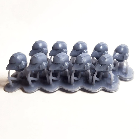 10x Space Warrior Helmets | Primary Beaky | Sci-Fi Grimdark Custom Bitz Wargaming Miniatures 28mm 32mm