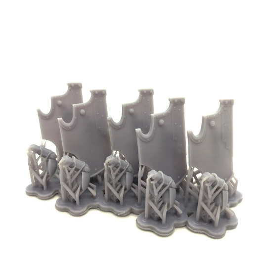 5x Space Warrior Shields | Curved Boarding for First Warriors | Sci-Fi Grimdark Custom Bitz Wargaming Miniatures 28mm 32mm