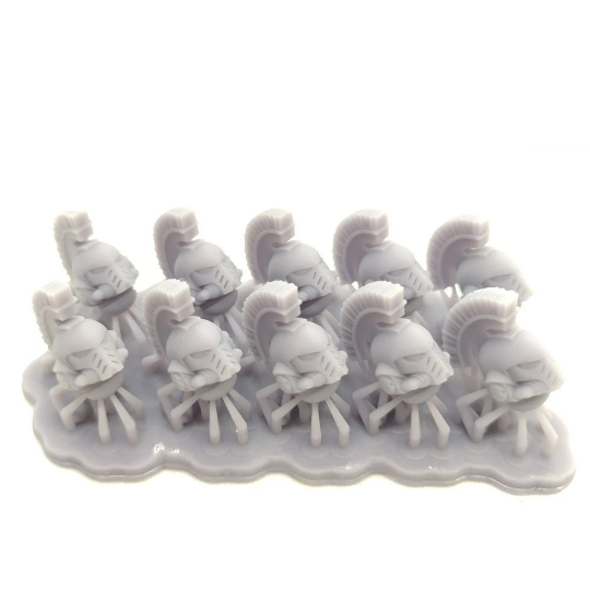 10x Space Warrior Helmets | Forwards Plume | Sci-Fi Grimdark Custom Bitz Wargaming Miniatures 28mm 32mm