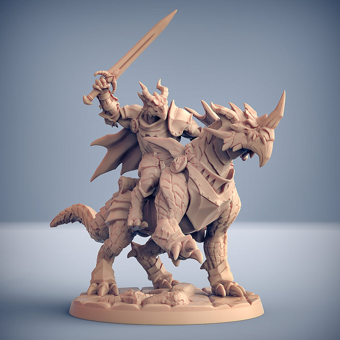 Dragonling Knight Miniatures | The Dragonguard | Fantasy D&D Miniature | Artisan Guild