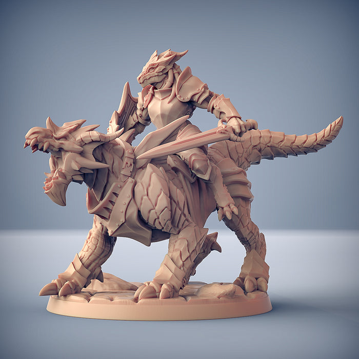 Dragonling Knight Miniatures | The Dragonguard | Fantasy D&D Miniature | Artisan Guild