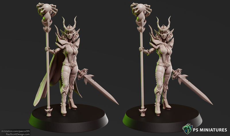 Drow Sorceress Miniatures | Drow | PS Miniatures