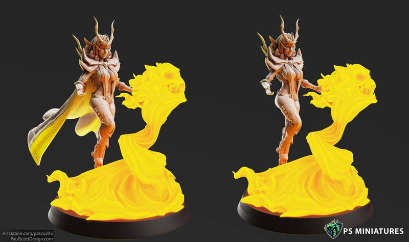 Drow Sorceress Miniatures | Drow | PS Miniatures